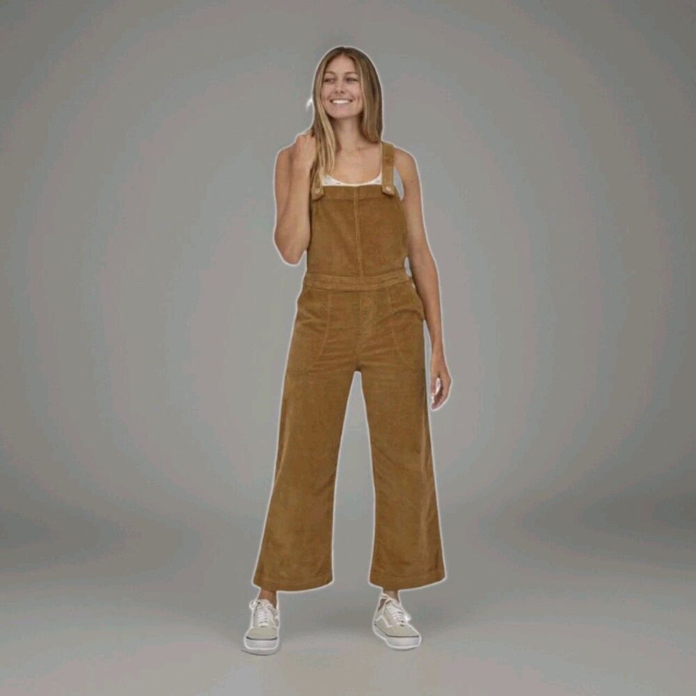 Patagonia Overalls Womens 0 Stand Up Corduroy Beeswax Tan Cropped Gorpcore Pants